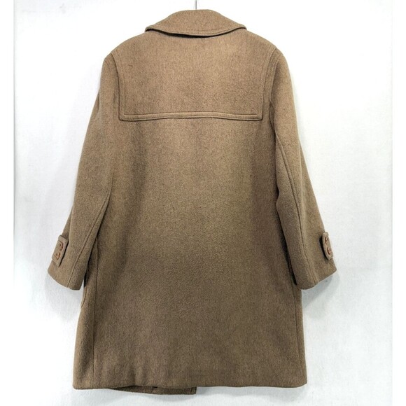 Vintage Olympic Convoy Coat Women M Wool Linen Blend Duffle Toggles Austria 70s - Picture 2 of 12